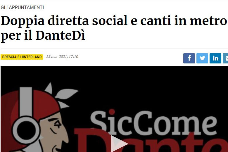 Il Giornale di Brescia racconta il Dantedì