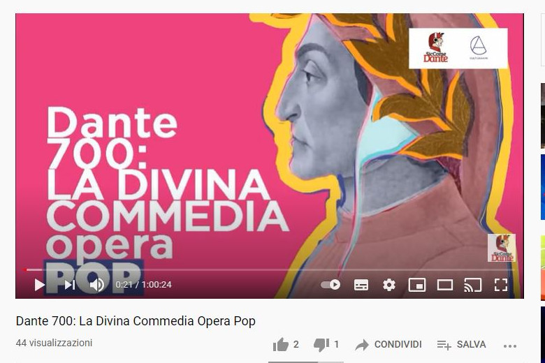 Dantedì 2021, diretta Facebook ore 17.00 con Culturanimi